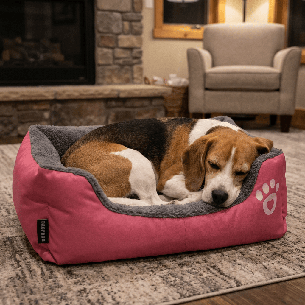 Super Soft Warm Pet Bed for Dogs & Cats with nest-like walls for comfort and support, featuring ultra-soft ethnic velvet.