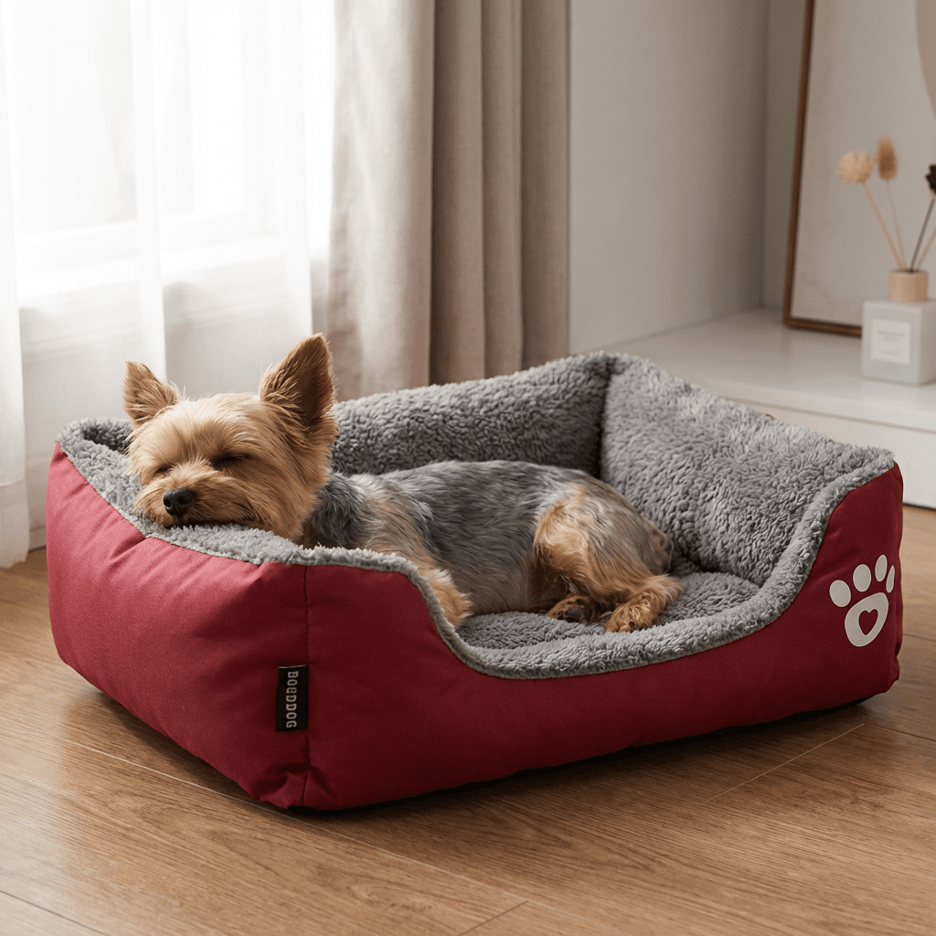 Super Soft Warm Pet Bed for Dogs & Cats, ultra-soft, supportive, nest-like design for comfort and security.