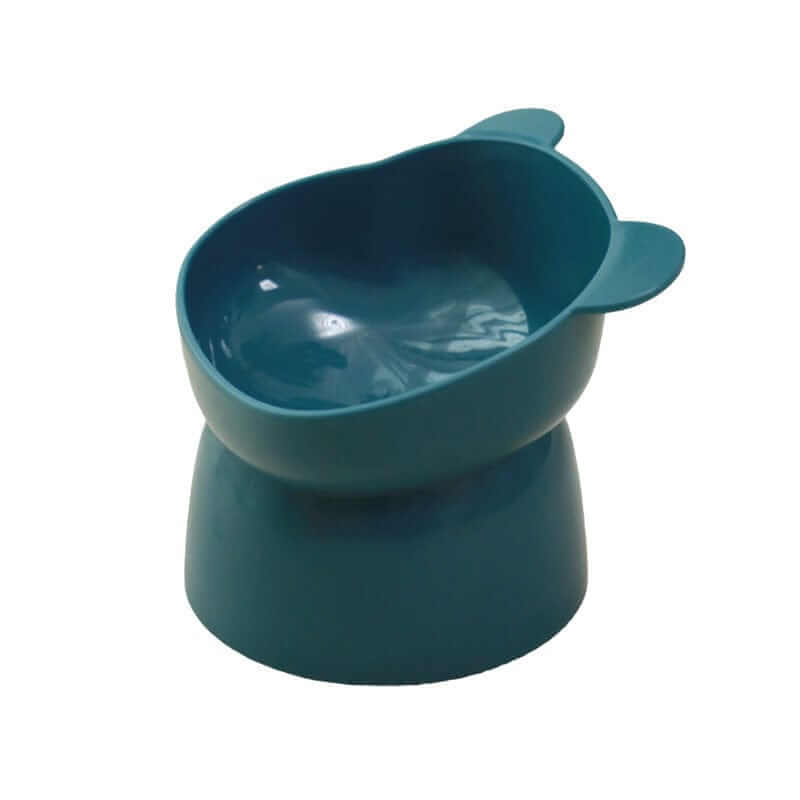 Tilted Pet Food Bowl for Dogs & Cats, angled design for healthy eating and drinking, prevents choking and indigestion.