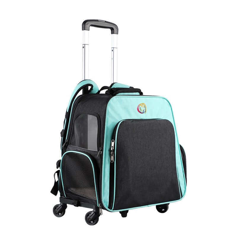 Travel Pet Trolley, portable pet carrier for dogs and cats, breathable design, ultimate comfort, perfect for travel.