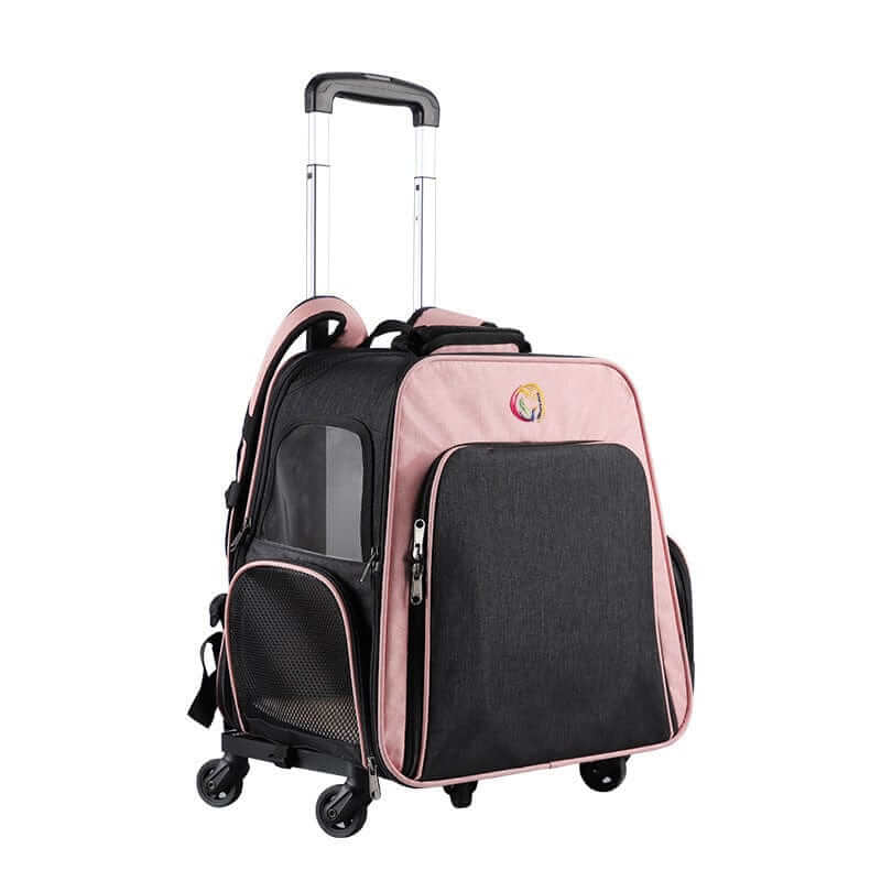 Travel Pet Trolley - Portable and spacious pet carrier for dogs and cats with wheels and handle for easy travel.