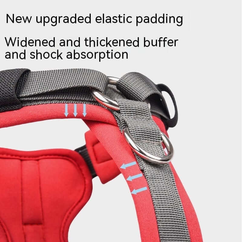Ultimate Reflective No-Pull Dog Harness features new upgraded elastic padding and shock absorption for comfort.