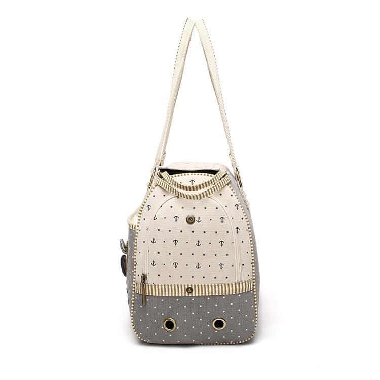Anchor Pet Canvas Carrier Bag, durable pet carrier with side entrance and removable pad for dogs & cats.