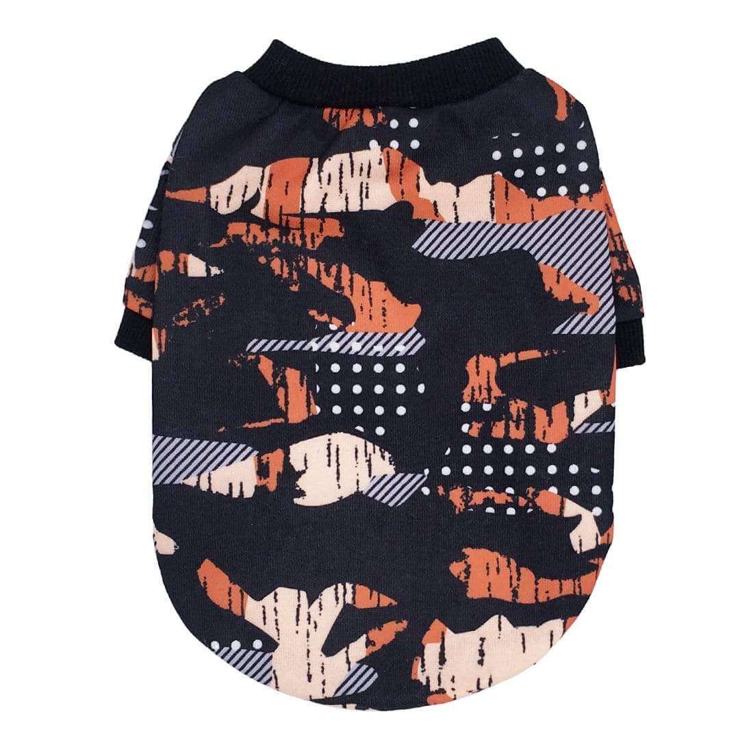 Camouflage Fleece Dog Sweater, cotton material, lightweight fit, Dogs & Cats brand, stylish design for dogs.