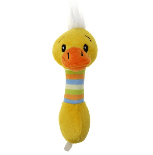 Cute Pet Toys Chew Squeaker For Dogs And Cats - Plush duck toy for dental health and anxiety relief.