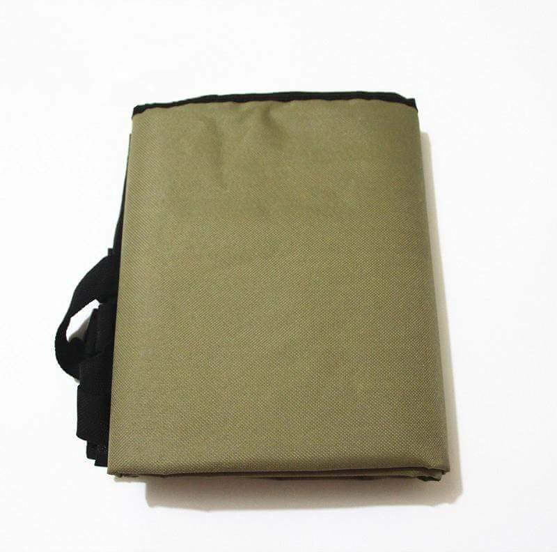 Durable Car Seat Covers for Dogs, folded seat cover with anti-slip PVC pad in khaki color.