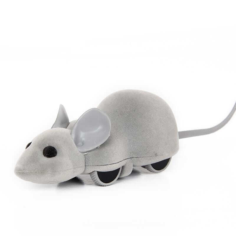 Electric Remote Control Mouse, realistic design, wiggles tail, perfect for Dogs & Cats brand.