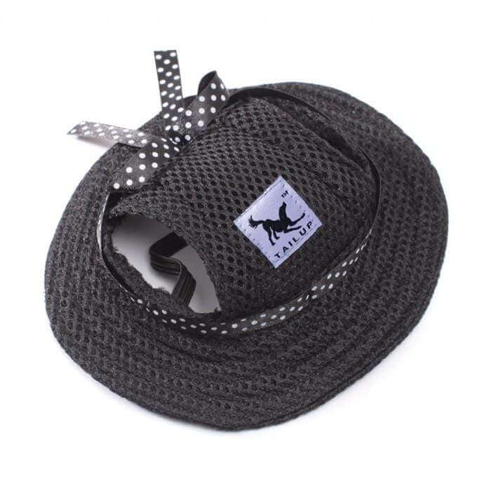 Floral Mesh Breathable Sun Hat for Dogs & Cats, features adjustable fit, breathable mesh, and floral pattern.