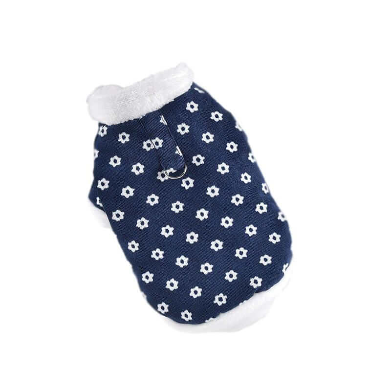 Furry Fiesta Corduroy Winter Dog Coat, a stylish and warm outerwear for dogs & cats with breathable fabric.