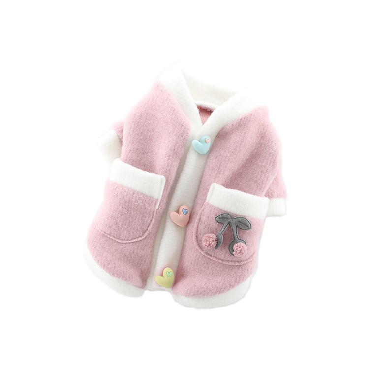 Heart And Flowers Dog Sweater, soft fabric, lightweight, floral embroidery, Dogs & Cats brand.