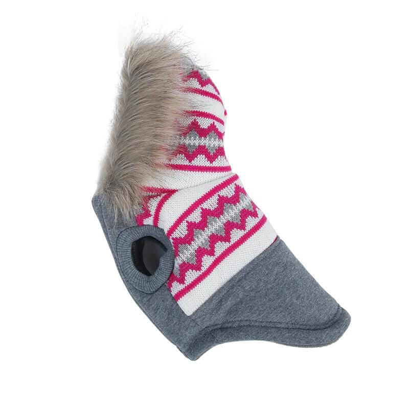 High Roller Fur Collar Trench Coat for Dogs & Cats, featuring a fur trim, soft fabric, warm and comfortable fit.