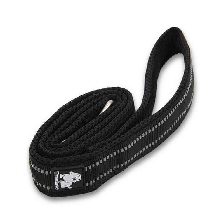 Highly Durable Dog Leash, black mesh type with reflective stripes, perfect for outdoor use by Dogs & Cats.