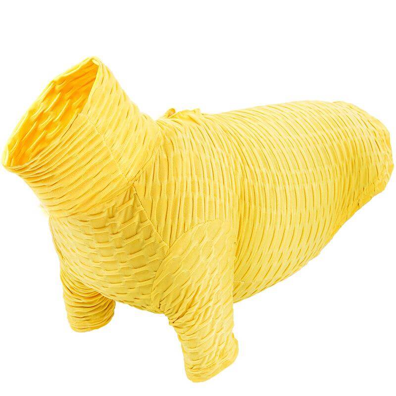 Honey Comb Pattern High Neck Dog Shirt features a unique honeycomb design, breathable fabric, and a leash hole for dogs and cats.