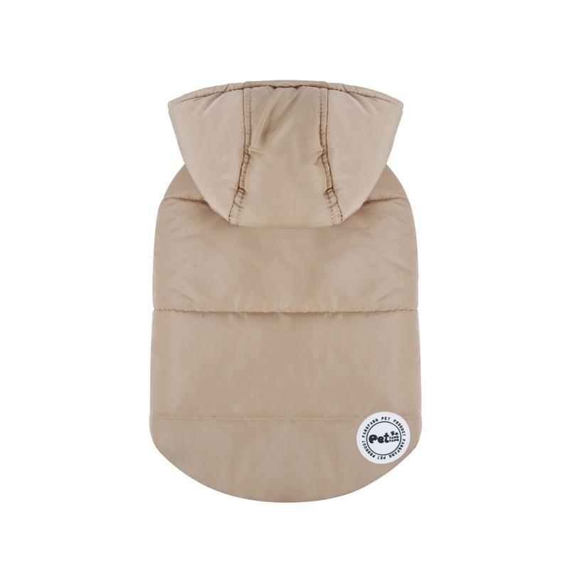 Hooded Ribbed Warm Dog Jacket, lightweight, cozy for dogs and cats, by Pets.