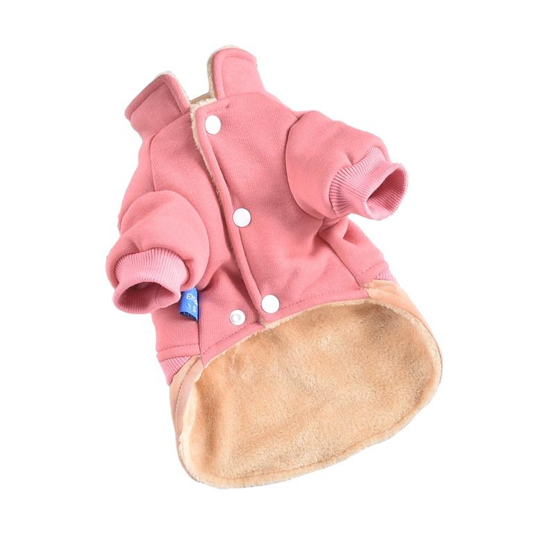 Number 28 Button Up Winter Dog Sweater, pink button-up design, breathable soft fabric, lightweight, comfortable for dogs & cats.