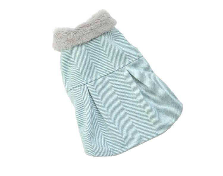 On The Growl Dog Winter Coat featuring faux fur collar, breathable fabric, stylish design for Dogs & Cats.