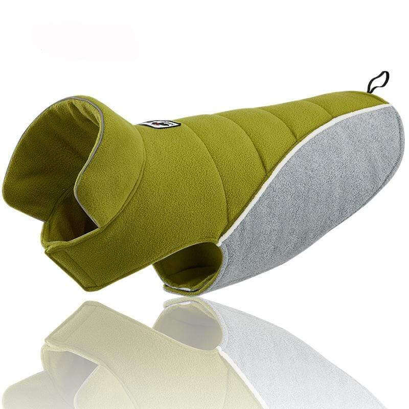 Pet Fleece Warm Coat for dogs and cats, lightweight, water-resistant with comfy fleece lining.