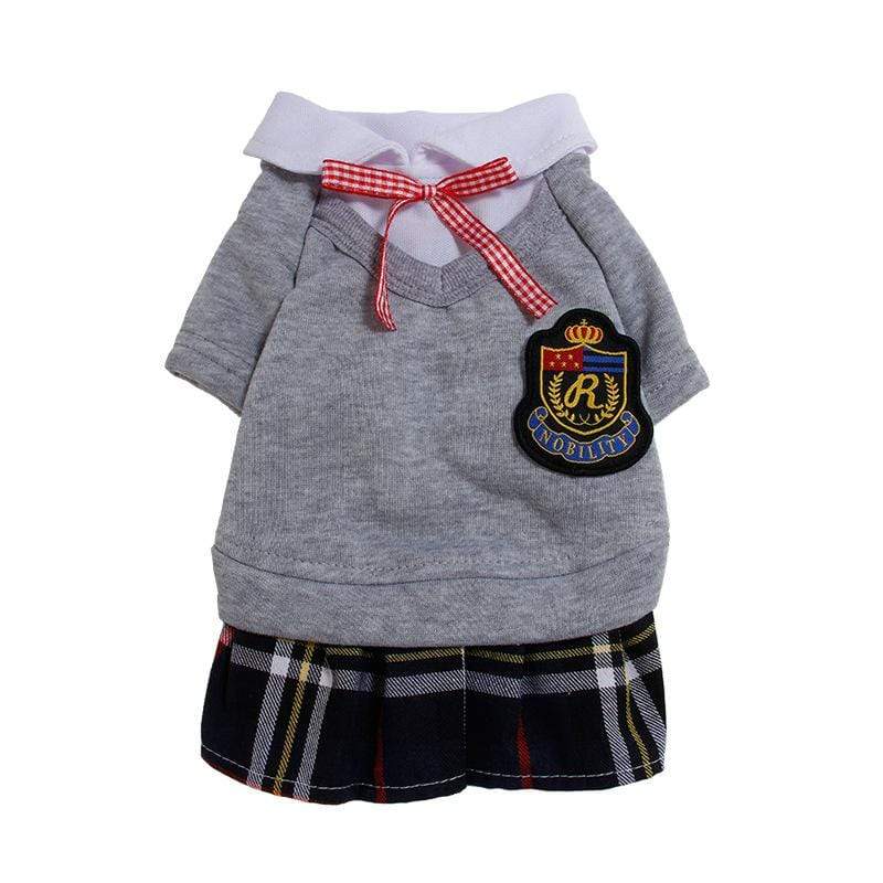 Plaid Dog Skirt Dress for Dogs & Cats, stylish and comfortable for spring/summer outings.