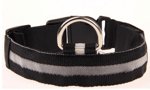 Rechargeable Flashing Light Collar for Dogs, LED safety collar, durable D-ring, perfect for night walks