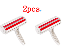 Roller Pet Hair Remover Cleaning Brush - Set of 2, effective for removing pet hair from fabrics and furniture, ideal for dogs & cats.