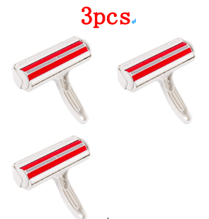 Roller Pet Hair Remover Cleaning Brush set of 3, effective hair removal for dogs and cats, easy clean-up with hair collection chamber.