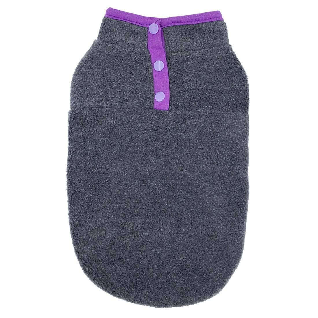 Soft Fleece Lightweight Dog Sweater, breathable fleece, button closure for easy wear, cozy for dogs and cats.