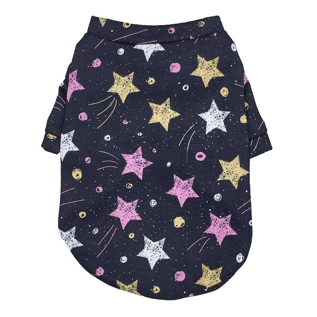 Stars Print Dog Fleece Sweater featuring stars design, breathable fabric, easy to wear, by Dogs & Cats.