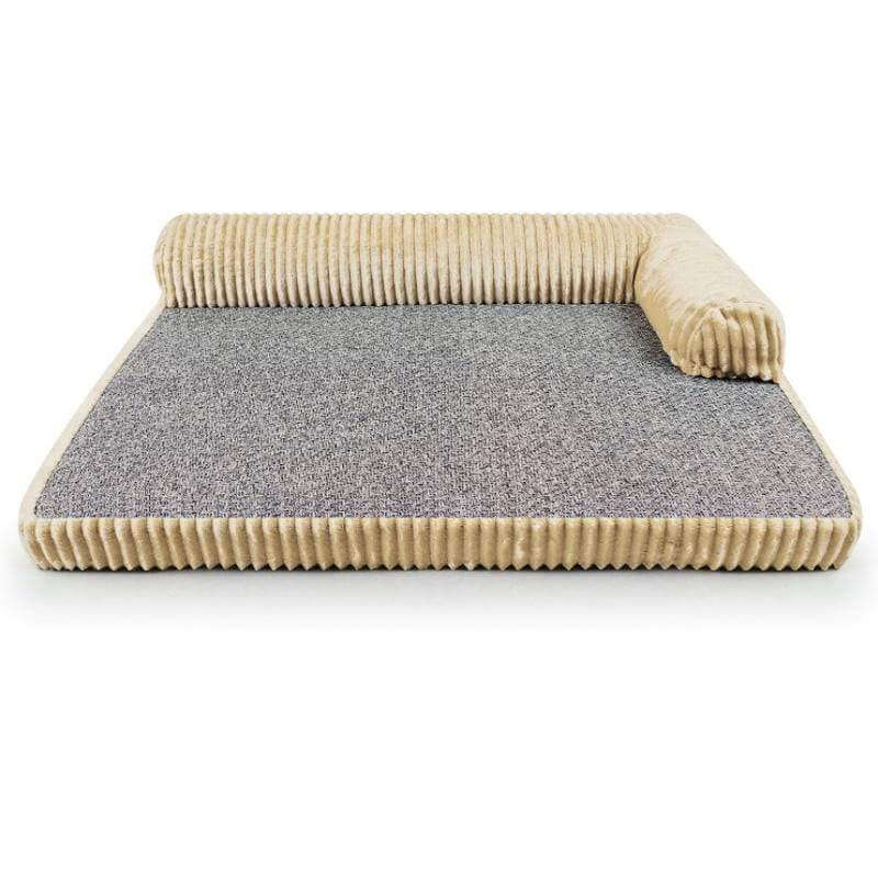 Summer Rattan Pet Bed for dogs and cats, features supportive cushioning and silky-soft cloth for comfort.