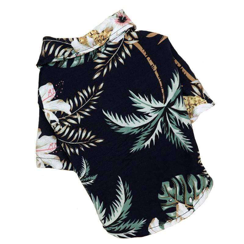 Teddy Hawaiian Small Dog Shirt, tropical print, easy to wear, perfect for summer outings by Dogs & Cats.