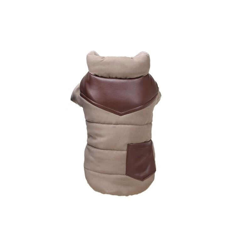 Thick Warm Padded Dog Winter Coat, padded design, short sleeves, Dogs & Cats brand, stylish and cozy for pets.