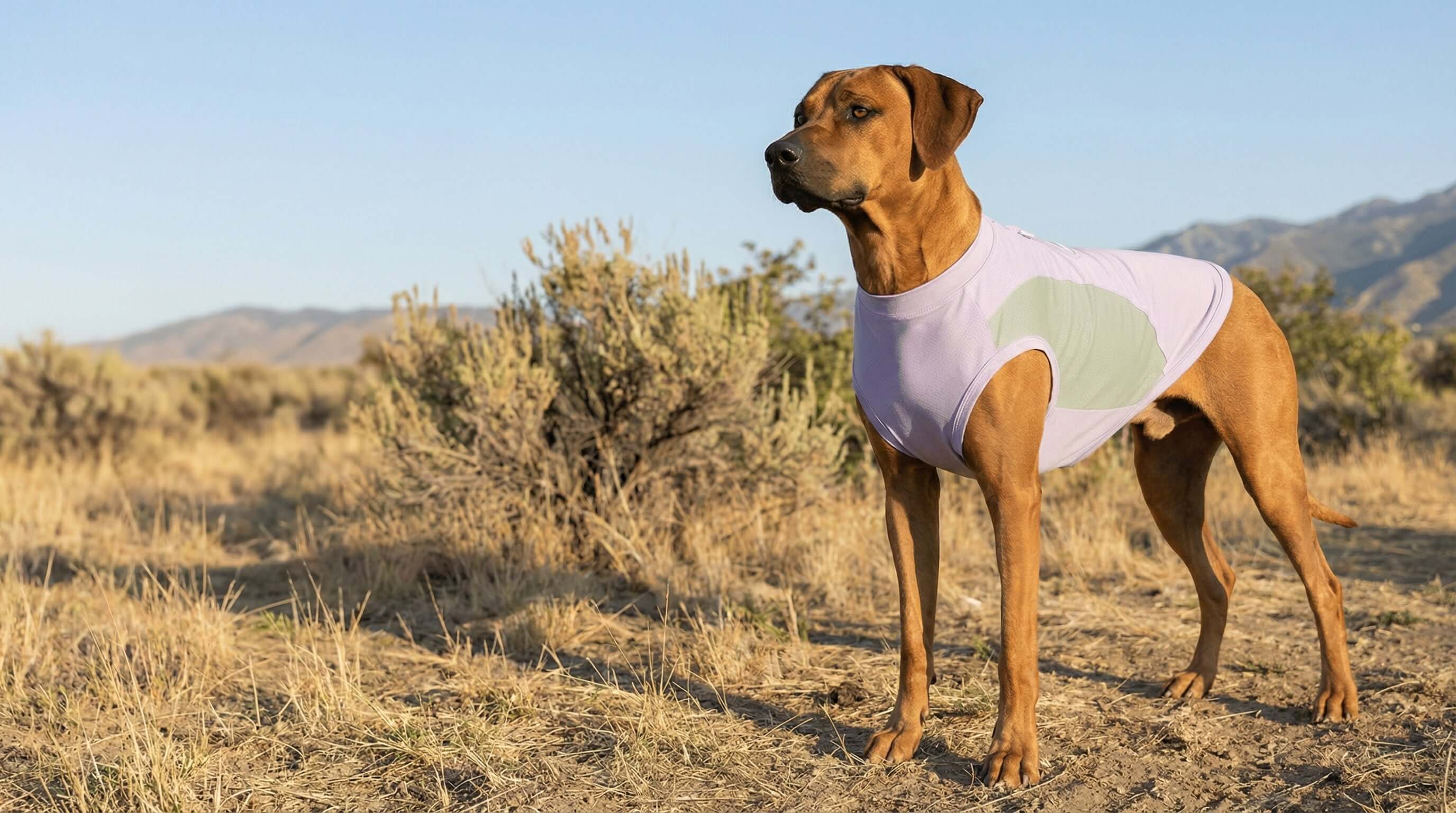 Summer Essentials for dogs featuring a stylish dog outfit, perfect for outdoor adventures by Dogs & Cats.