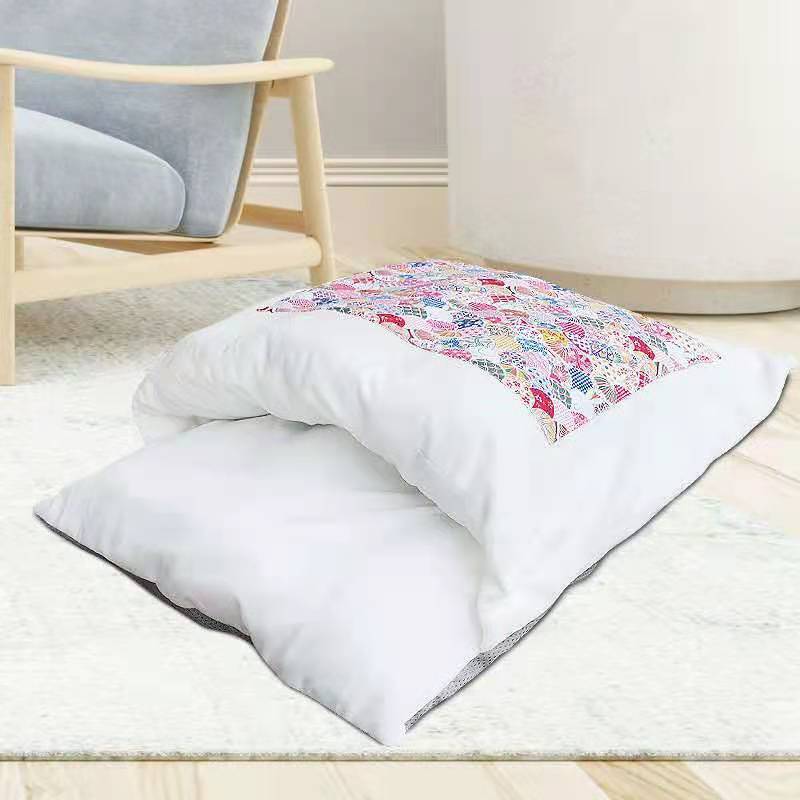 CozyNest Washable Cat Bed, plush semi-enclosed design, perfect for dogs & cats, soft washable fabric.