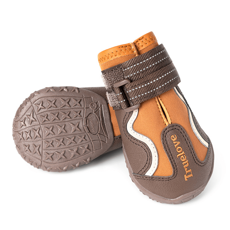 GripGuard Dog Shoes for Dogs & Cats, featuring durable TPR sole, non-slip, and reflective accents.