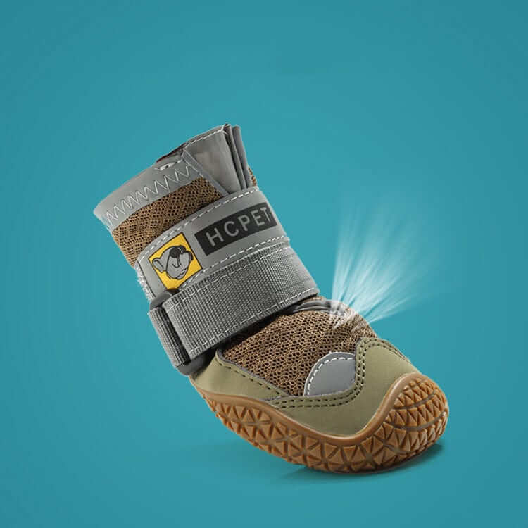 PawGuard Dog Boots featuring waterproof design, anti-slip soles, and reflective strips for added safety.