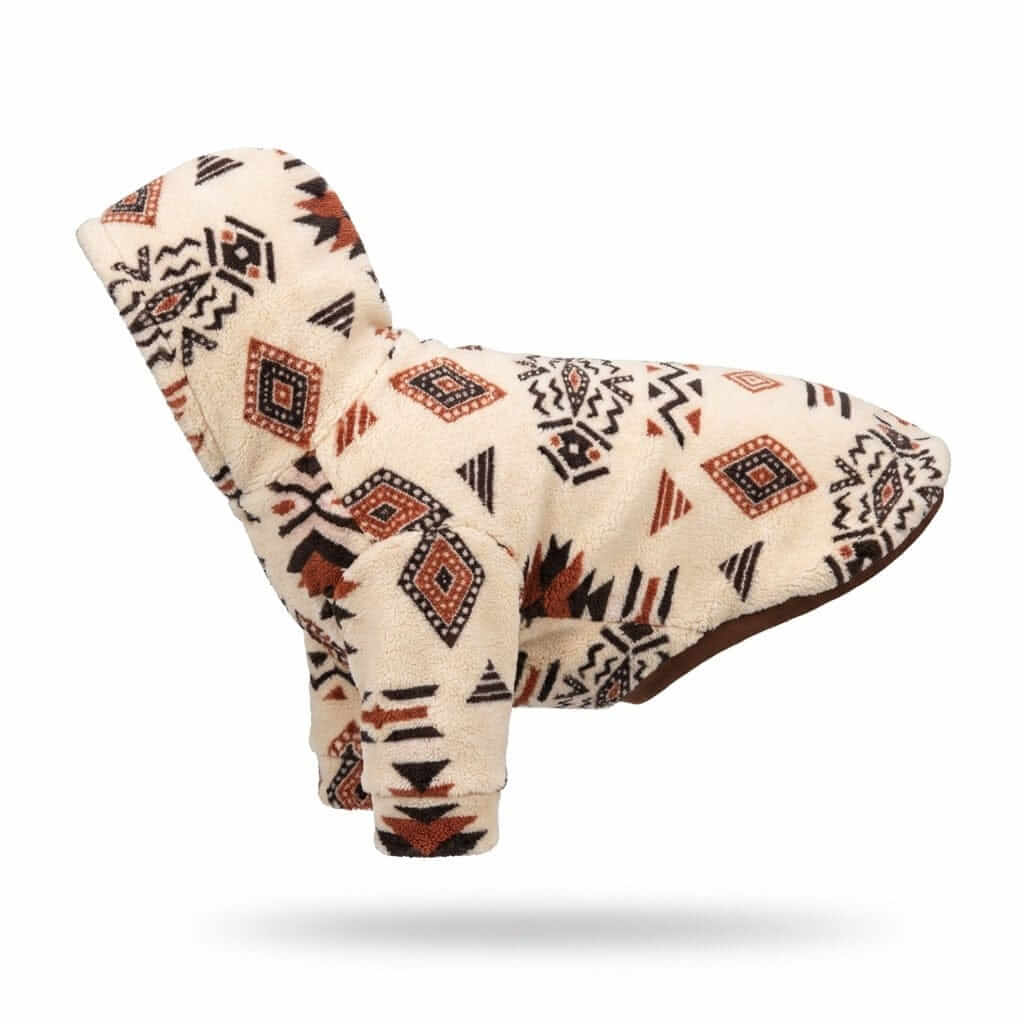 Alpine Sherpa Dog Hoodie, modern fleece coat for dogs, insulating warmth, Dogs & Cats brand, ideal for cold weather comfort.