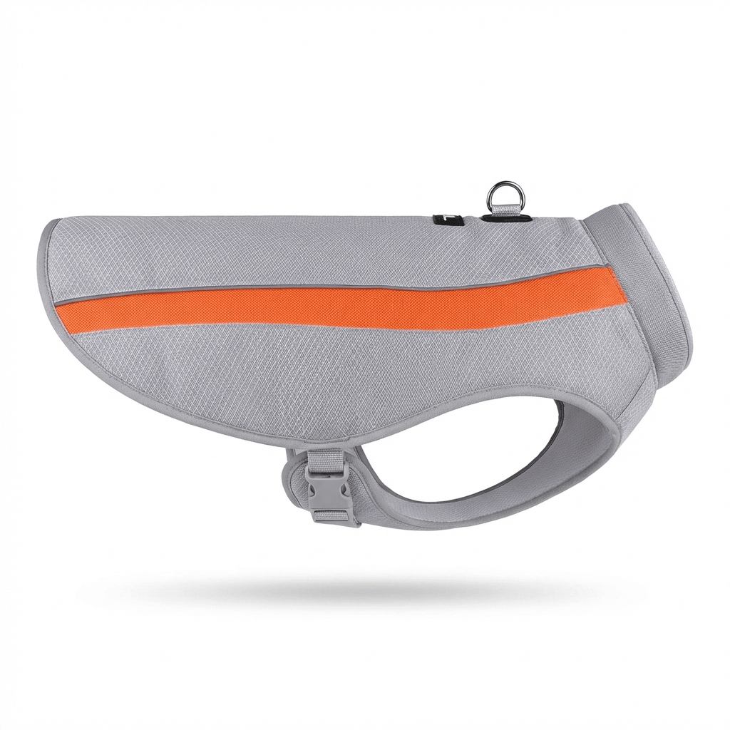 Arctic Breeze Cooling Vest for Dogs, breathable evaporative mesh fabric for summer comfort and protection