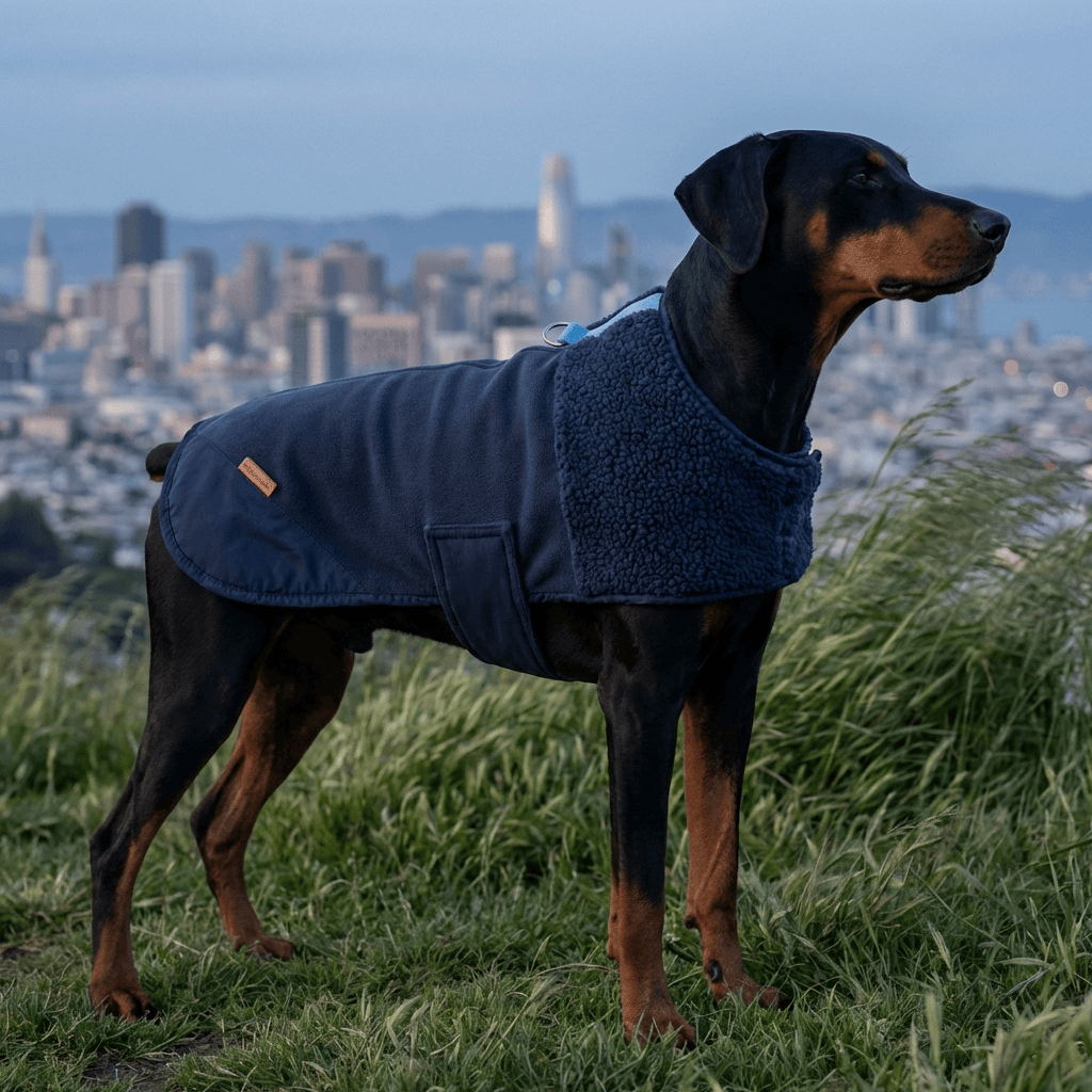 Arctic Sherpa Dog Jacket for dogs & cats, premium outdoor comfort with insulated sherpa lining for cold protection.