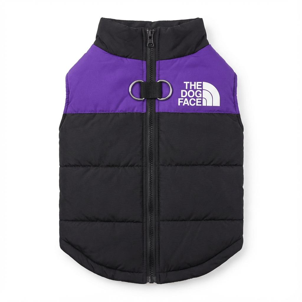 Arctic Shield Dog Vest, stylish dog jacket, waterproof material, perfect for dogs & cats, comfortable fit.