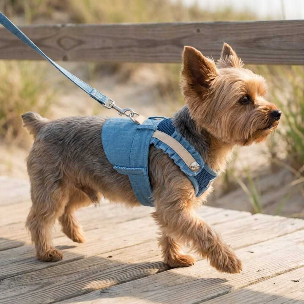 Beauty Walking Harness Set for dogs, featuring lightweight design and adjustable chest belt, perfect for walks.
