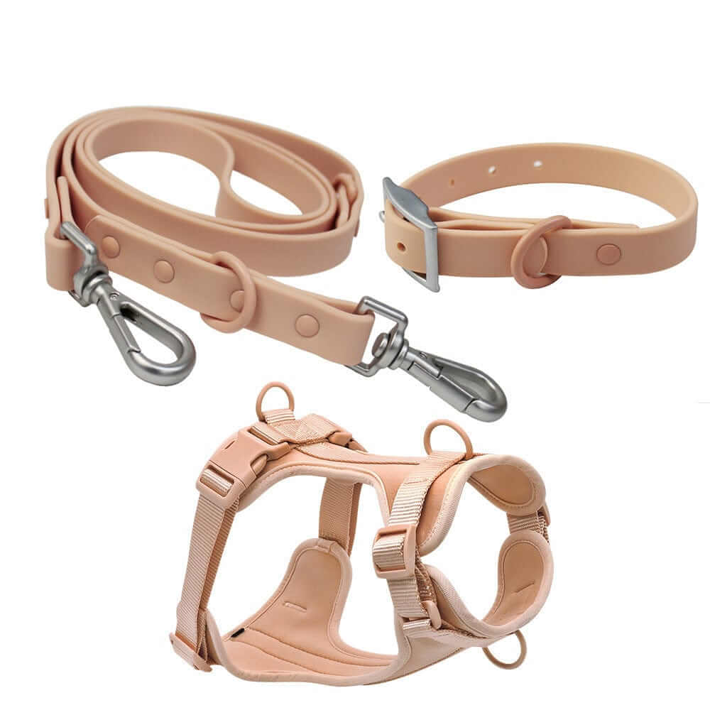 BiteGuard Harness, Collar & Leash Set featuring durable and bite-resistant materials for dogs and cats.
