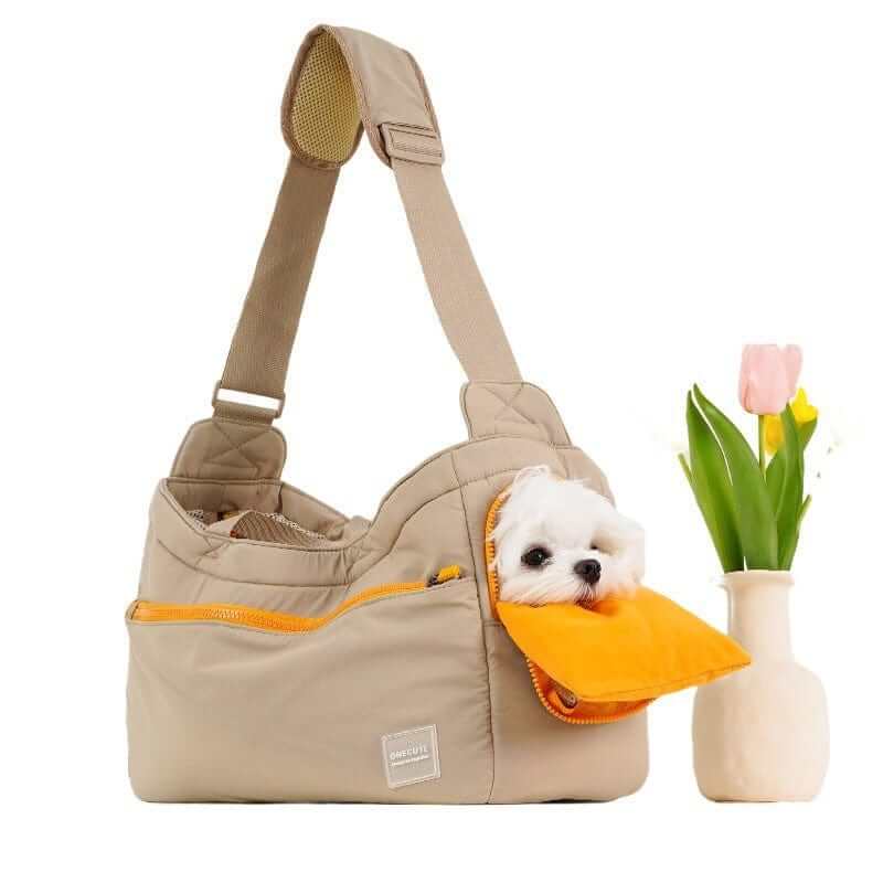 BreezeVent Pet Travel Bag for Dogs & Cats, lightweight carrier with breathable mesh and hands-free crossbody design.