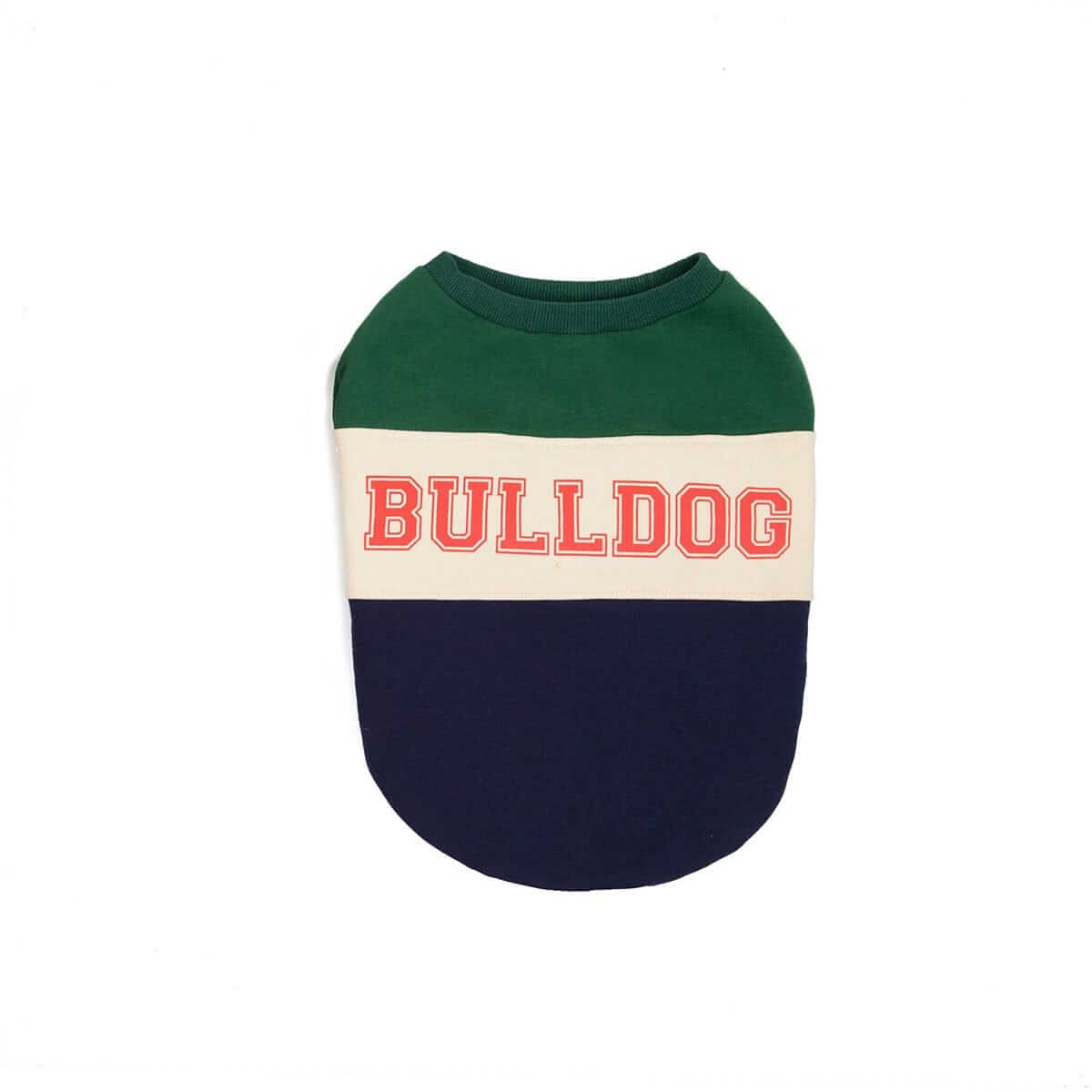 Bulldog Pet Sweater featuring soft cotton, breathable round neckline, and short sleeves for Dogs & Cats.