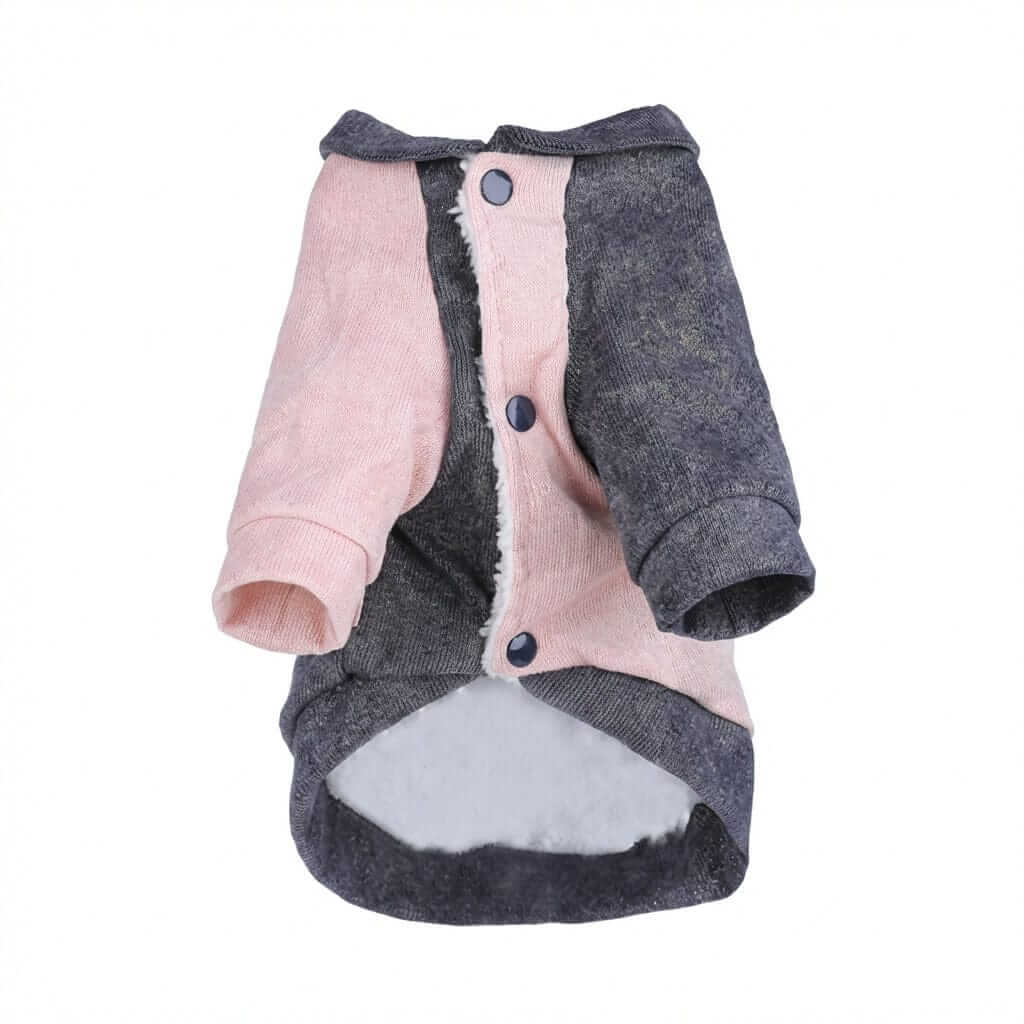 Candy Two Tone Dog Jacket by Dogs & Cats, ultra-soft, stylish round neck, and easy pull-over design for pets.