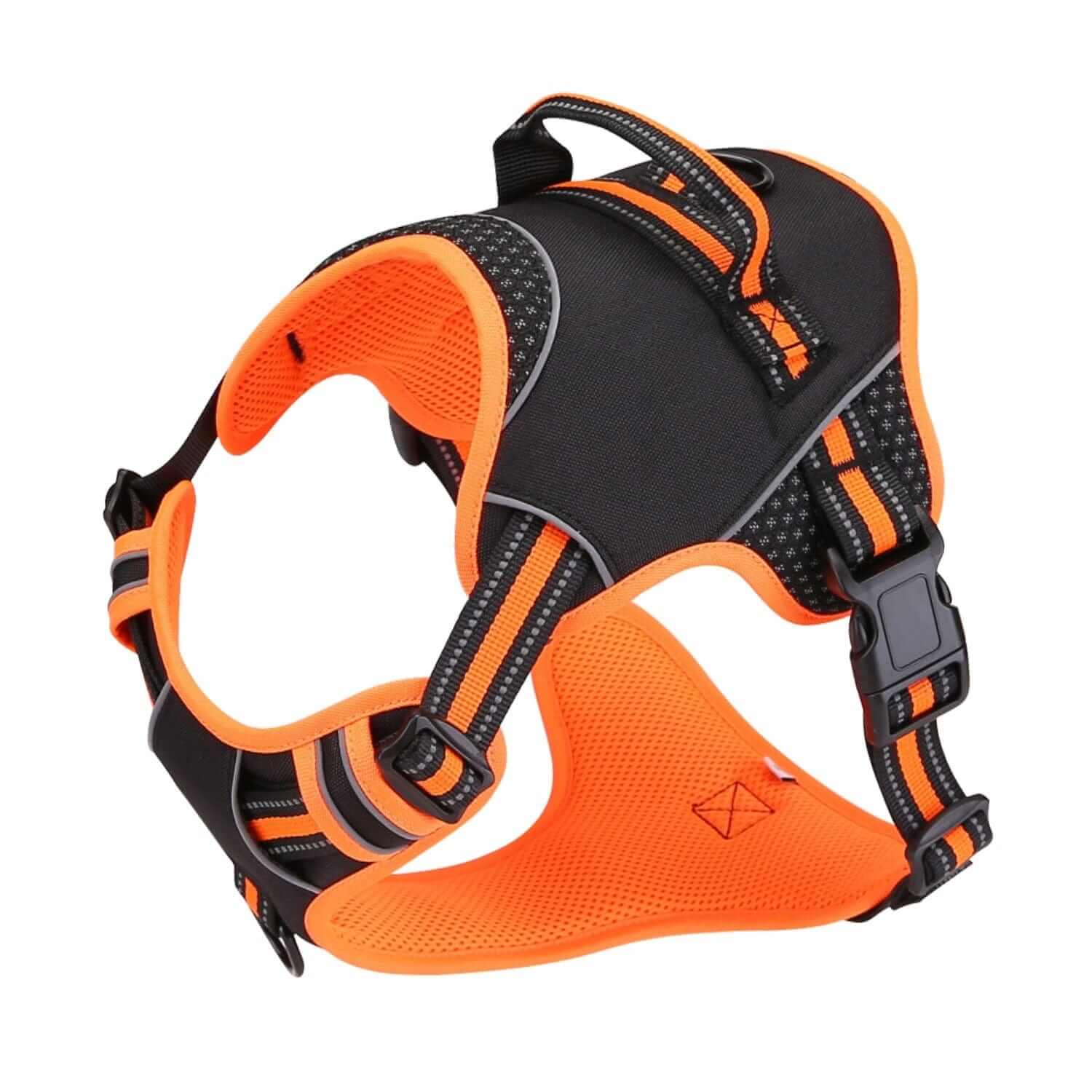 ComfyControl Reflective Dog Harness, no-choke design, soft padded, durable Oxford fabric for comfort and security for dogs.