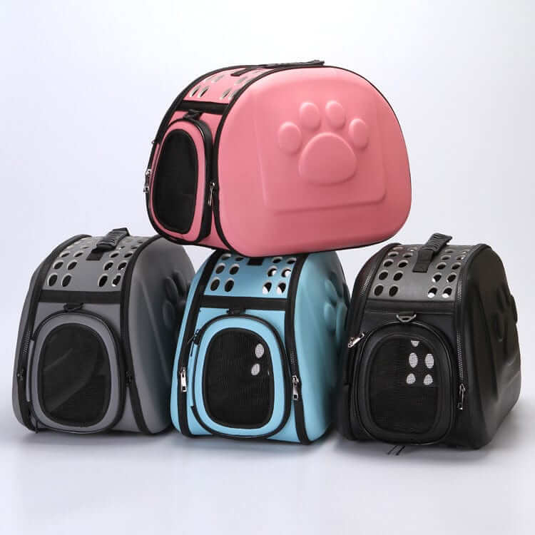 Compact Travel Pet Carrier - Stylish, lightweight pet carrier for dogs & cats, featuring portable design and foldable convenience.