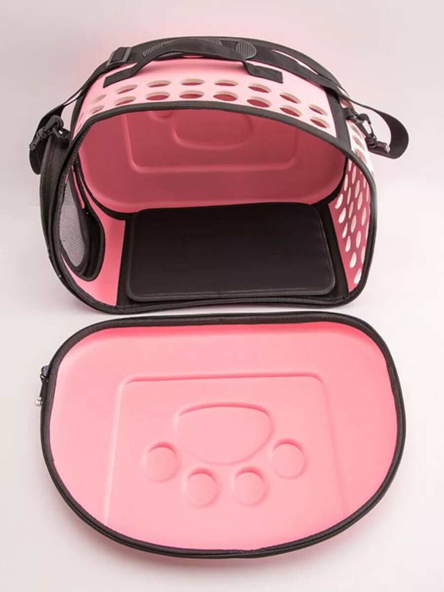Compact Travel Pet Carrier, Lightweight carrier for dogs & cats, foldable design for convenience, stylish color.