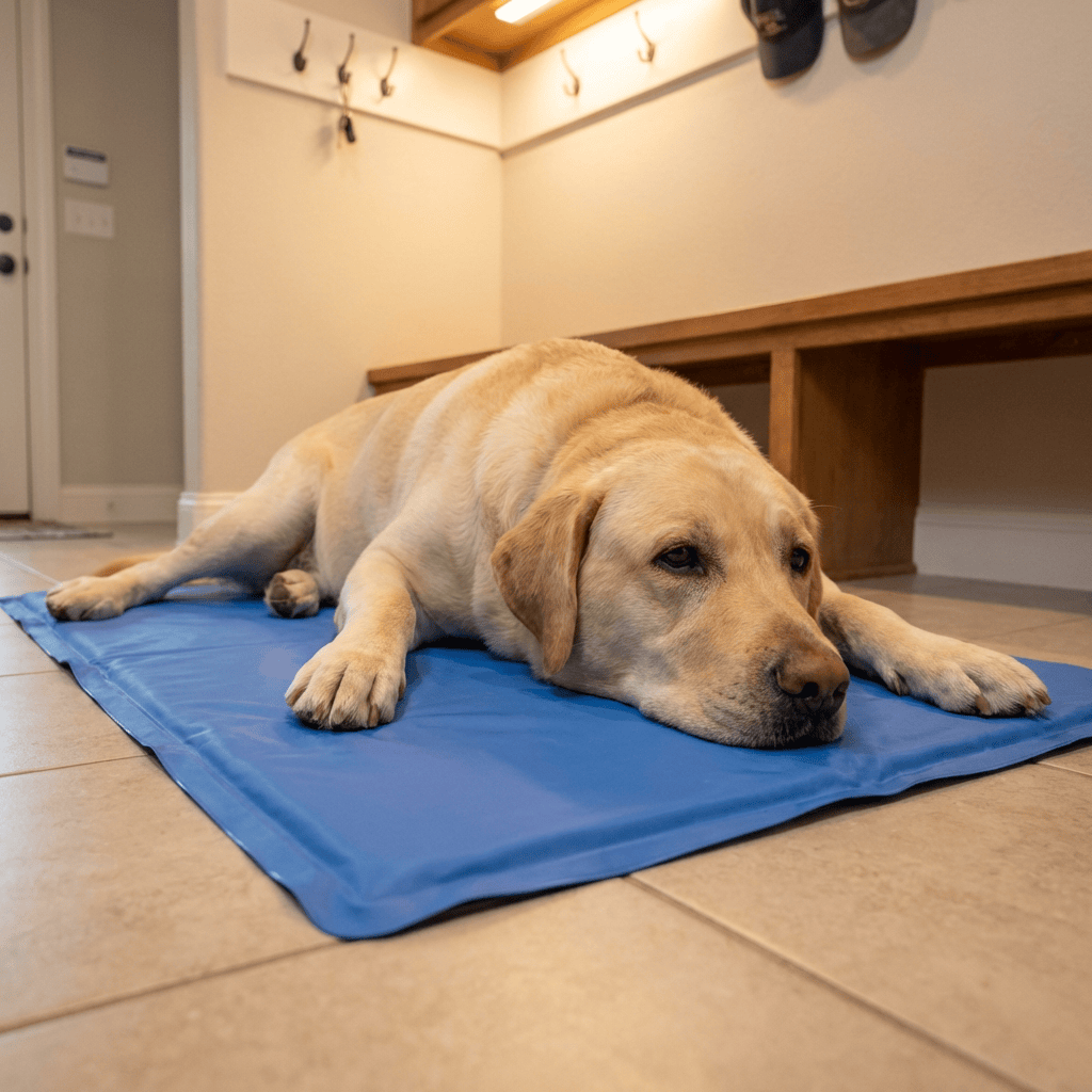 Cool Teddy Mattress for Pets - cooling mat for dogs to keep them comfortable during hot weather.
