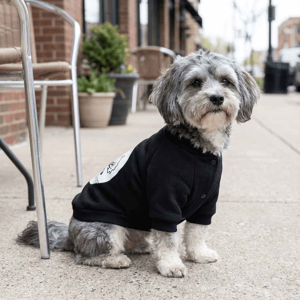 Corgi Button Up Sweater for dogs featuring breathable button closure and round neckline, perfect for winter. Dogs & Cats brand.