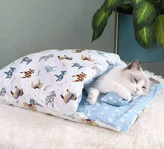 CozyNest Washable Cat Bed with plush design, cozy cave-like environment for pets by Dogs & Cats.