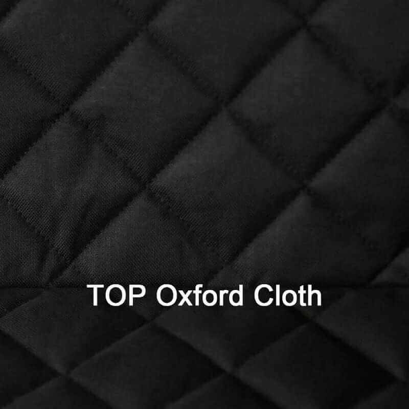 Close-up of premium TOP Oxford cloth used in CozyRide Deluxe Dog Car Booster Seat for durability.